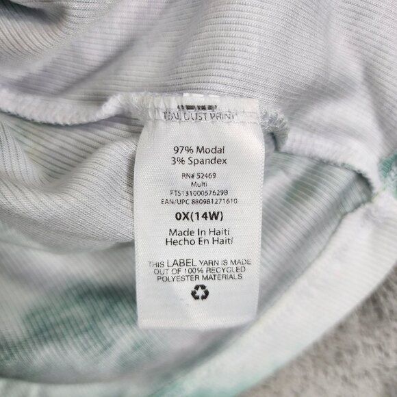 Women's Terra & Sky Tie-Dye Tank Top Sleeveless Scoop Neck Size 0X 14W - Picture 5 of 9